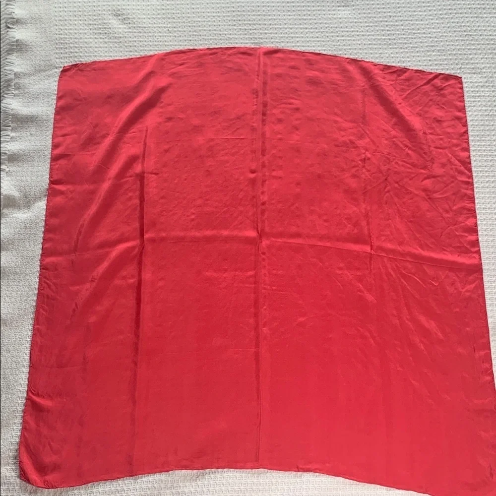 Pinkish red solid silk scarf